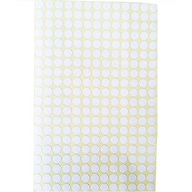 Yesallwas Color Labels, Round White Stickers, Diameter, 0.3 inches (8 mm), 0.3 inches (0.8 cm), White, 260 Sheets x 15 Sheets (3,900 Pieces), Hand Written (Diameter 0.3 inches (8 mm)