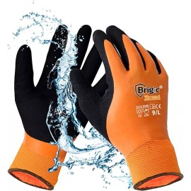 Brigic Winter Work Gloves for Men, Waterproof Work Gloves for Cold Weather, Insu