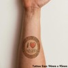 'I Love South Africa with Heart' Temporary Tattoo - Water