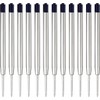 Black Ink Pen Refills Ballpoint Black, 12 Pack Ballpoint Pen