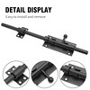 Aynaxcol 2 PCS 12-Inch Black Sliding Bolt Door Latch with