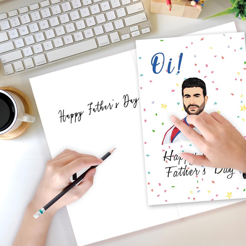 mmuue Happy Oi Men Fathers Day Greeting Card