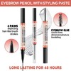 Brow Pen and Brow Gel 2-in-1, Pack of 2 Microblading