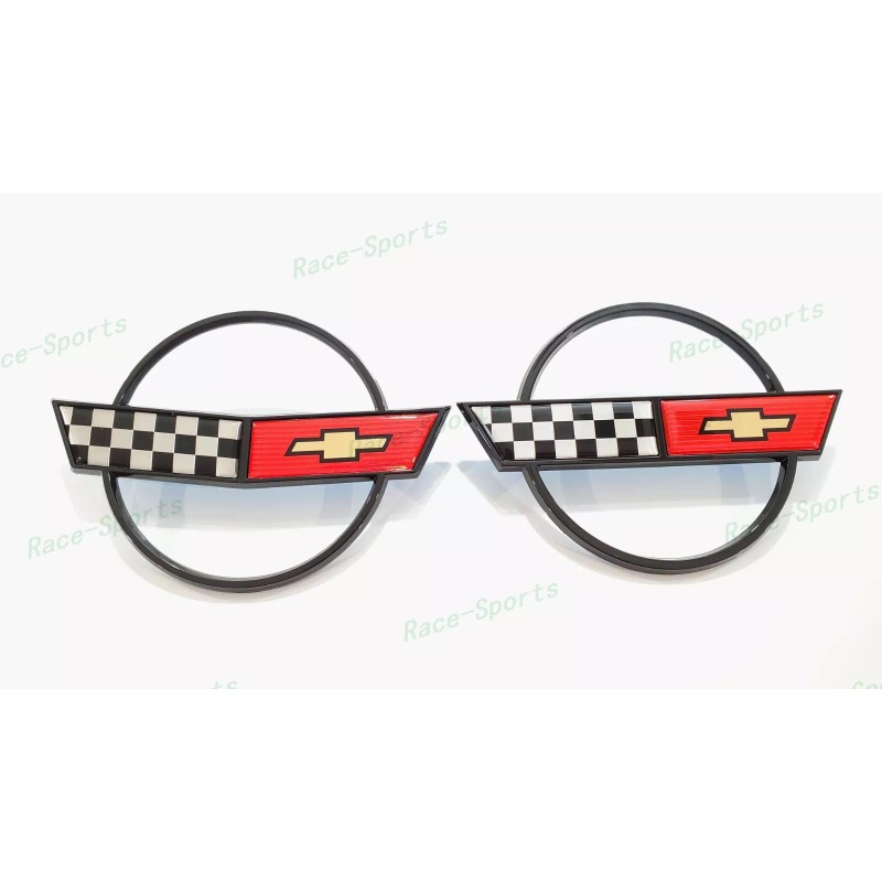 AUTO Black Red Front Nose Hood Rear Gas Lid Cross