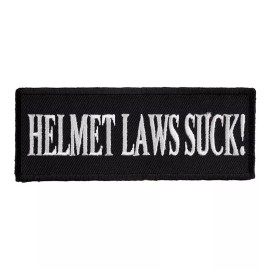 PatchStop - World's Largest Patch Store Helmet Laws Suck Patch, Funny Biker Patches