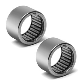 Bettomshin 2Pcs B-98 Needle Roller Bearings, 9/16-inch Bore 3/4-inch OD 1/2-inch Width Bearing Steel P0 Stamped Outer Ring Needle Bearings Cageless