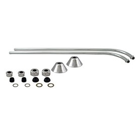 Westbrass 1/2" x 22" Single Offset Bath Supply Lines, Polished Chrome, D135-26