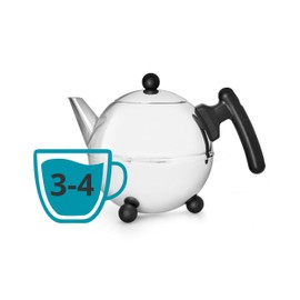 Bredemeijer Teekanne 0.75 L matt schwarz doppelwandig Duet Bella Ronde