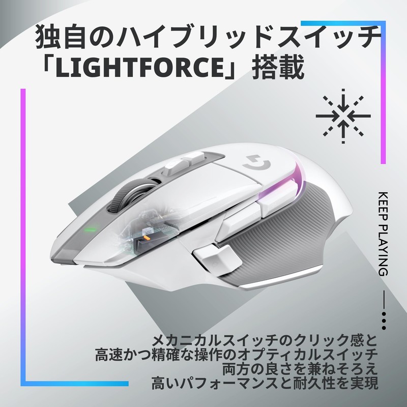Logicool G Gaming Mouse G502 X PLUS LIGHTSPEED Wireless Mouse