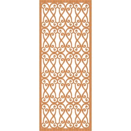 23 3/8"W x 59 3/8"H x 1/4"T Lakefield Decorative Fretwork Wood Wall Panels, Cherry