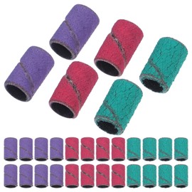 Healvian Nail Sander Sanding Bands Set 150pcs Fine Grit Sanding Strips for Nail Drill White Sanding Bands Mandrel Bit for Nail Art Manicure Buffing Tool