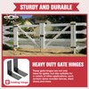 Heavy Duty Gate Hinges – 270° Fold-Flat, Rust-Proof Black Iron