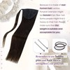 LaaVoo Real Hair Ponytail, Clip-In Human Hair Extensions, 70 g