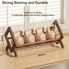 Aofure Premium Desktop Bookshelf, Bamboo Desk Bookshelf, Retro Brown Book
