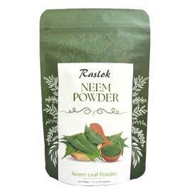 Raslok Neem Powder |100% Pure and Natural Neem Powder | Very Bitter Neem Supplement for Skin,Hair and Detox (3.52 oz)