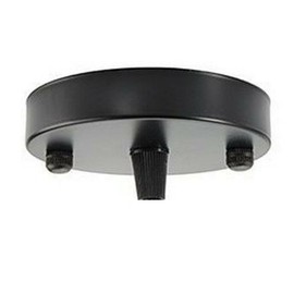 LEDSone Black Ceiling Rose Light Fitting Pendant Holder and Fitting Metal Full Set UK (Black Front Fitting)