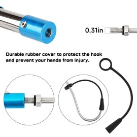 SANLIKE Fishing Gaff Fishing Hook 8MM Stainless Steel Extra Strong Sharp Fishing Gaff Hook for Saltwater Freshwater Fishing with Protection Cover