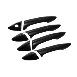 Motoforti Door Handle Cover, Car Accessories, for Hyundai Elantra 2011-2016, Plastic, Black, 8pcs