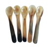 DUEBEL Set of 5 Naturally Handcrafted Buffalo Horn Spoons, 5.6"
