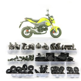 Xitomer Full Sets Fairing Bolts Kits, Fit for GROM MSX125 2017 2018, Mounting Kits Washers/Nuts/Fastenings/Clips/Grommets (Titanium)