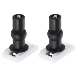 uxcell 2Pcs Toilet Seat Cover Hinge, 40mm Blind Hole Rectangular Bolts with Nuts Washers Toilet Seat Top Cover Lid Seat Fixings, White