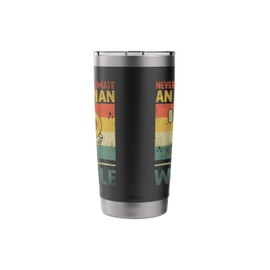 Never Underestimate An Old Man With A Whistle Referee Stainless Steel Insulated Tumbler