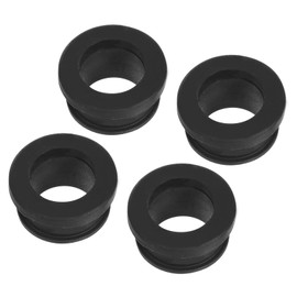 MECCANIXITY 4Pcs Snap Rubber Grommet Hole Plug Mount Dia 18mm ID 14mm H 14mm Seal Anti-Scratch for Electrical Box Cable Pipe Black