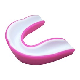 HEYXI Boxing Mouth Guard Mouthpiece Shield, Sport Mouthguard for Kid Adult Karate, Hockey, Football, Karate Pink White