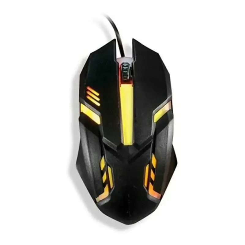 Mouse Óptico Gamer Led Iluminado Ratón Usb Alámbrico Juegos Color