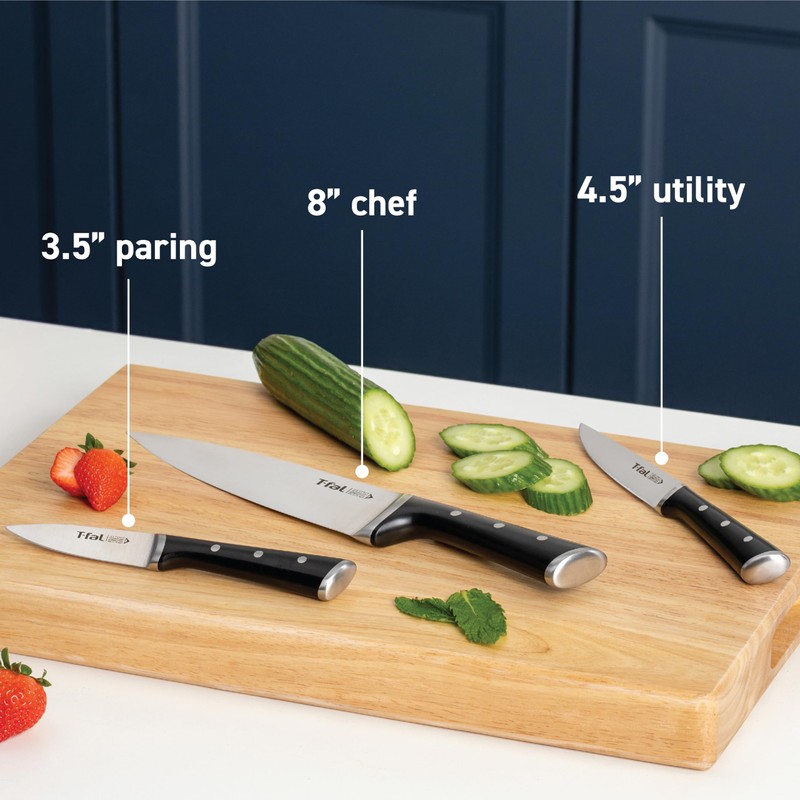 T-fal Ice Force German Stainless Steel Chef knife, Utility knife,