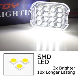 iJDMTOY Super Bright High Power Xenon White Full LED Cabin Trunk Cargo Tailgate Upper Dome Lights Compatible With Ford 2014-2024 Transit 150 250 350 350HD Van, Transit Connect