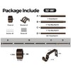 KAMANINA Bronze Curtain Rods for Windows 48 to 84 Inch