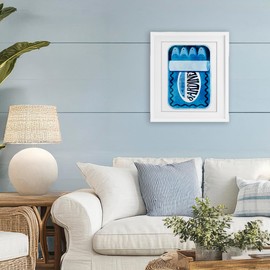 Stupell Industries Modern Canned Sardines White Framed Print Under Glass design by Lil' Rue, 21 x 17