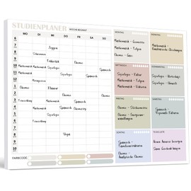 BIROYAL Weekly Planner Pad Student A4 (50 Sheets), Study Essentials, School Supplies, School Supplies, School Supplies, Timetable, Learning Planner for Students to Write on and Tear Off