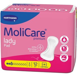 MoliCare Premium Lady Pad 3 Drops Pads 12 Pack