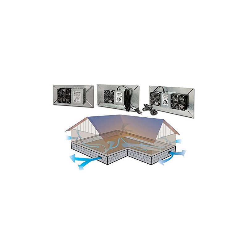 Tjernlund V1 UnderAire Crawlspace Ventilator Fan Moisture Mold Reducing,110 CFM