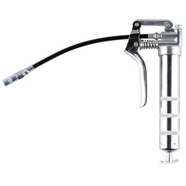 Wadoy Mini Grease Gun 3oz, Grease Gun with 12'' Flexible Hose, 7''Rigid and 4 1/2''Connector, Galvanized Chrome Pistol Grip Grease Gun