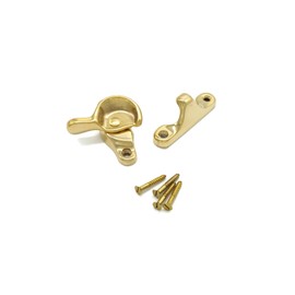 Window Sash Latch Polished Cast Solid Brass – Lacquered - Premium Quality Surface Mount Latch Antique Furniture Cabinet Latch Boat Marine Latch Nautical Latch Table Latch