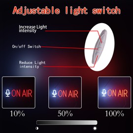 On Air Neon Sign LED Light for Live Streaming, Recording Studio, Bedroom, and Game Room Wall Décor, Vibrant LED Neon for Content Creators, Gamers, and Broadcasters