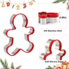 Gingerbread Man Cookie Cutters 3PCS, Stainless Steel Christmas Cookie Cutter