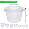 [100 Sets] 2.5 oz Small Plastic Containers with Lids, Jello