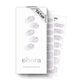ohora Strisce per unghie in gel semi polimerizzato (N Petal Rain) - di lunga durata, facili da applicare e rimuovere - Include 2 tamponi di preparazione, lima per unghie e bastoncino di legno