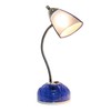 Simple Designs LD1015-CBL-LB 19.5" Flossy Organizer Desk Lamp with Charging