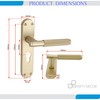 Infinity Decor Satin Brass Knurled Euro Lever Lock Door Handle