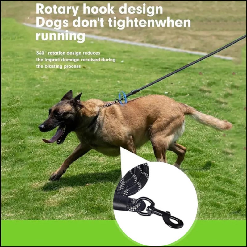 ProBytes 1.2M Dog Lead - Reflective Thread Safety Design, 360°