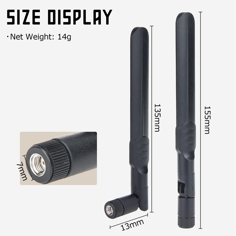 Tecreddy 4G LTE Cellular Trail Camera Antenna 8dBi RP-SMA Male