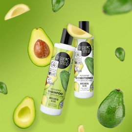 Organic Shop Repairing Shampoo for Damaged Hair Avocado and Olive, 280 ml
