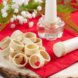 Pack of 24 Rubber Candle Hugger Grippers - Candle Holders for Taper Candles and Candle Cups - Stay Put Candle Grips Keep The Candles Upright and in Place