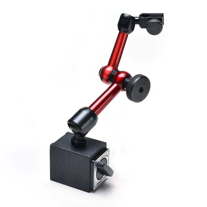 AGPtek® 3-Joint Red Adjustable Magnetic Base Holder for Digital Dial