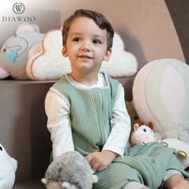 diawoo 4 Season Baby Sleep Sack with Foot Openings, Merino Wool and Organic Cotton, Toddler Sleeping Bag for 2T–7T (Olive Dew, 2T-4T)